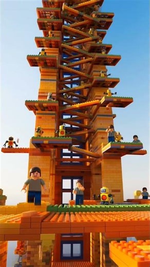 Roblox LEGO School Tower Collapse | Extreme Chaos Compilation