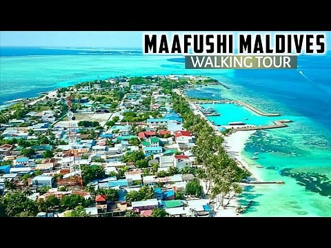 [4K] Walking the 3 Kms MAAFUSHI Island MALDIVES! Exploring Maldives Local Life
