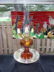 Vintage Amber Lincoln Drape Aladdin Oil Lamp - Model 23 - Etsy