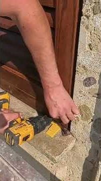 Installation of heavy wooden shutters