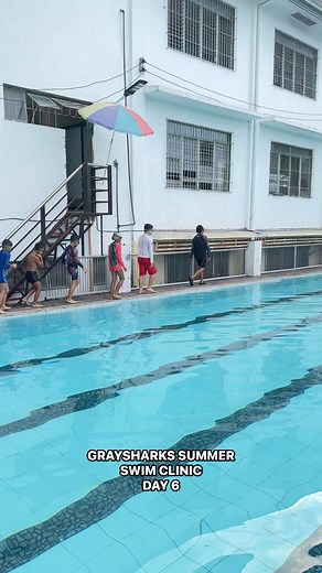 Day 6 of our Learn-to-Swim Summer Clinic and we just love seeing how our students' confidence in the water has boosted tremendously! They've been mastering new skills like jumping into the water and swimming freestyle laps. Way to go, swimmers! Keep up the amazing work! 💙 | Graysharks Swim Club