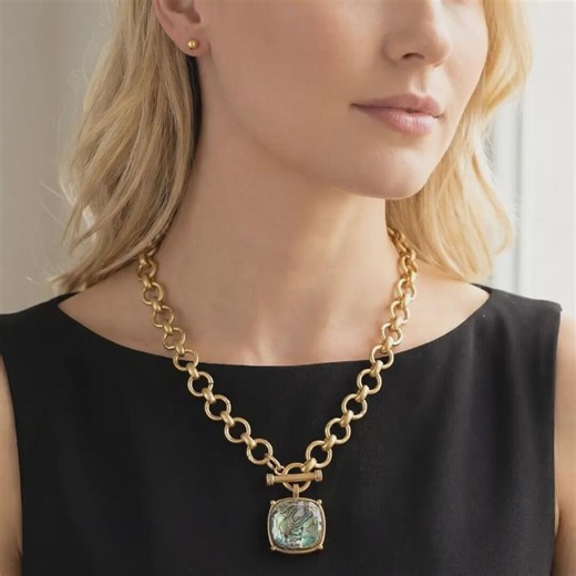 Stone Pendant Necklace - Etsy