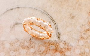 绕线教程-珍珠绕线戒指（材料尺寸见简介）