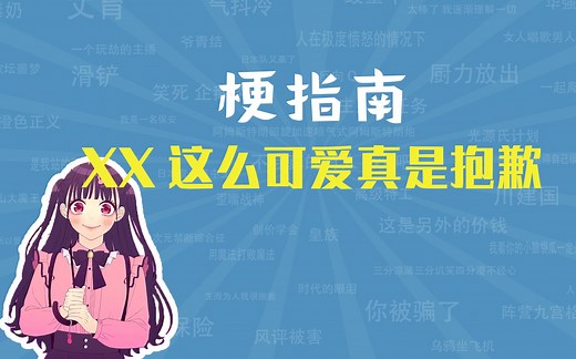 XX这么可爱真是抱歉是什么梗【梗指南】