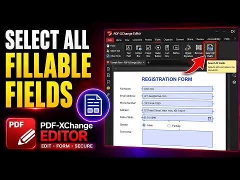 How to Highlight & Select All Fillable Fields in a PDF Form | PDF-XChange Editor