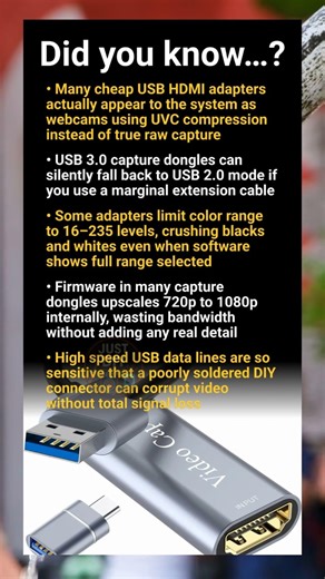 USB streaming adapter: bandwidth tricks, hidden compression and signal integrity pitfalls