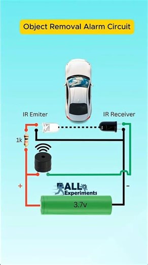 IR Object Removal Anti-Theft Alarm Circuit