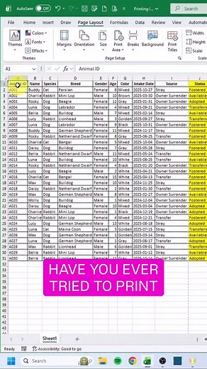 5.6K views · 4.3K reactions | Have you tried this printing hack?!  #excel #exceltips #corporate #accounting #spreadsheets #finance | Miss Excel | Facebook