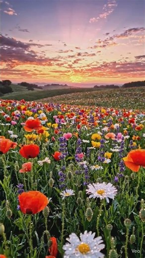 The Amazing flower gardens with Sunsets. #nature #flowers #sunset #sunsetview #shorts #shortsfeed