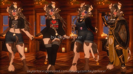 Lydia | VRChat Cow Avatar | PC, Quest, UwU, Optimized, MMD, Face Tracking!