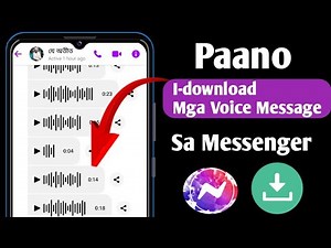 Paano Mag-download ng Voice Message Mula sa Facebook Messenger I-save Audio File Mula sa Messenger