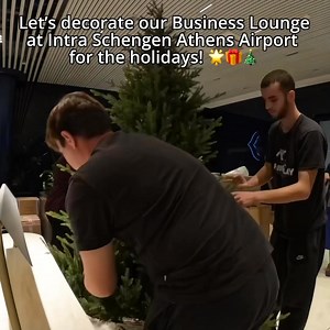 Tis the season to be jolly! We are getting into the festive mood by decorating our Business lounges. Come and have yourself a merry merry lounge experience! 🎄✨☃️ | Aegean Airlines