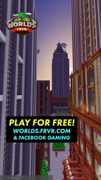 Explore massive player-made worlds and so much more in Worlds FRVR today! #worldsfrvr #frvr #gaming #facebookgaming