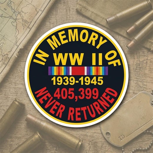 In Memory of World War 2 Sticker Memorial Vinyl Decal Waterproof Laptop Car Gift - Etsy