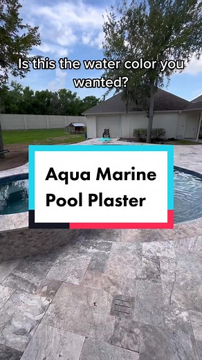 Check out this AWESOME Swimming Pool with an amazing water color! #poolsoftiktok #swimmingpool #poolbuilders #poolplaster