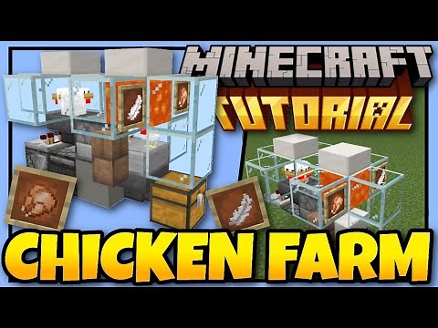 Automatic Chicken Farm 🐔+ feathers 🐣 Minecraft Bedrock Tutorial - MCPE,Xbox,PS4,Windows,Switch