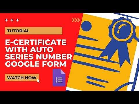 Cara Buat Sijil Digital E-Sijil (e-cert) Guna Google Form Dengan Nombor Siri