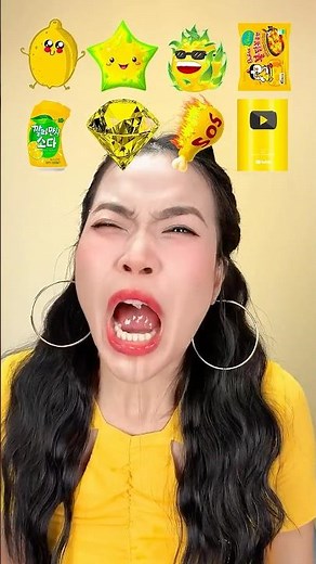 ASMR Mukbang 💛 Eating Random Yellow Food #shorts #food #asmr #mukbang #challenge #eating