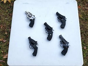 Co2 pellet revolvers 2.5 inch barrel @ 30 yards