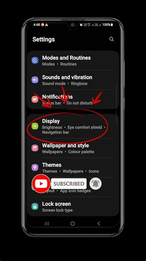 How To Turn On/Off Auto Brightness On Samsung Phones #shorts