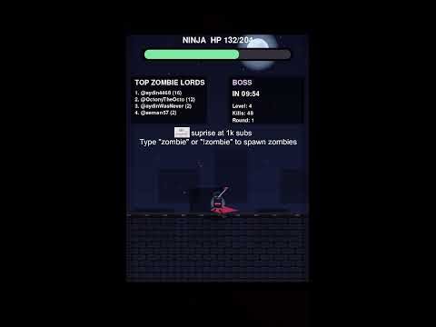 Type “zombie” to spawn enemies 😱 (LIVE)