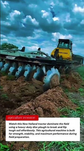 New Holland Tractor Tearing Through Hard Soil | Powerful Disc Plough in Action 🚜🤖