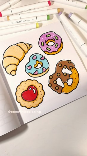 Layers of love in every bite—because life is better with pastry. 🥐❤️This page is part of “Cozy & Cute” Coloring Book, available on Amazon.Don’t miss this opportunity to embark on a soothing coloring journey. Get your copy now and experience the therapeutic magic of coloring.💫 Don’t forget to use our hashtags #cocowyocoloringbook #cocowyopublishing #cocowyo so we can admire your stunning artwork.👉 Join our Coco Wyo Coloring Books community group to stay updated on our latest OFFERS. Link in bi