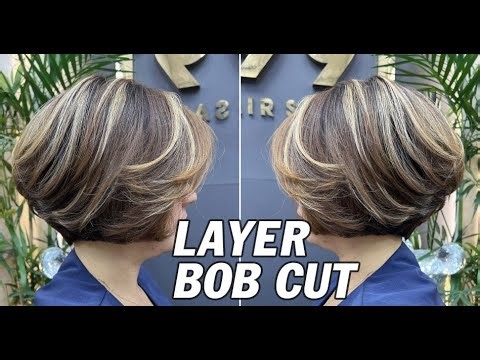 How to Cut The Perfect Layered Bob | Soft Short Bob With Added Volume (Step by Step) | DIY Trend