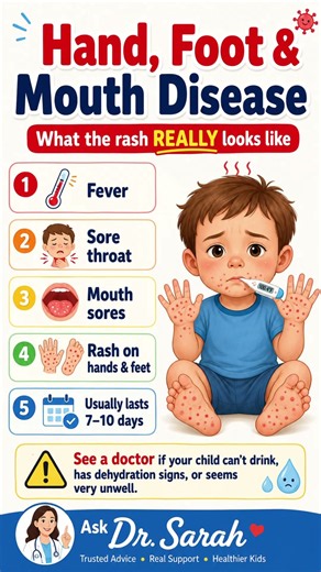 ⚠️ Hand, Foot & Mouth Disease: What the Rash REALLY Looks Like