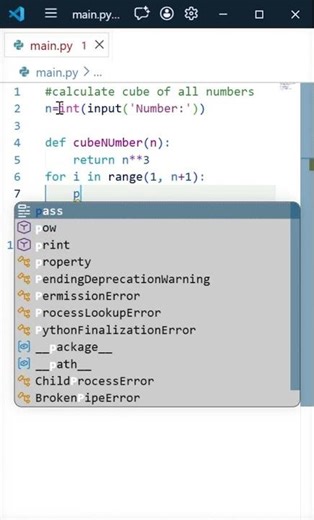 calculate cube all numbers #problemsolving #coding #python #pythontutorial