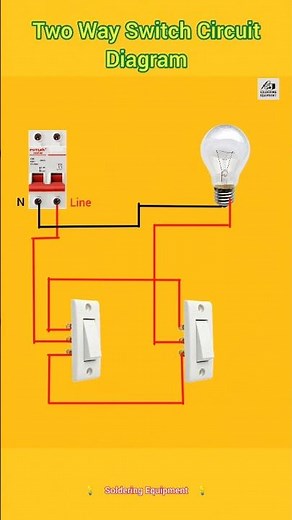 2 Way✅Switch Circuit Diagram👍#2wayswitchconnection #electrician #electrical ‪@SolderingEquipment‬