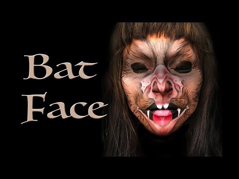 Bat Face Halloween Makeup Tutorial