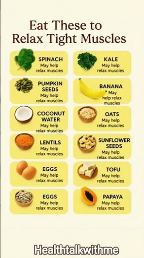 Eat these foods to Relax Tight Muscles#muscle#musclehealth