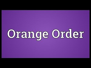 Orange Order Meaning