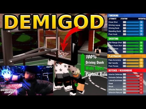 I MADE DEMIGOD BUILD ON THIS ANIME ROBLOX BASKETBALL | Highschool Hoops Demo