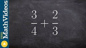 Learn how to add, subtract, multiply and divide two fractions, 3/4 + 2/3