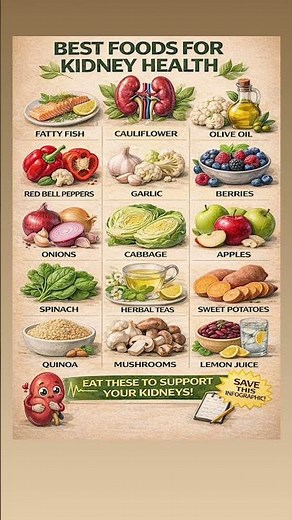 15 Best Foods for Kidney Health (Natural Foods That Support & Protect Your Kidneys) #kidneydamage