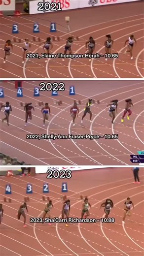 2021 RacesRichardson set a personal best of 10.72 seconds in April, becoming one of the fastest women ever�.She won the USA Olympic Trials 100m final in 10.86 seconds�.Later, her Olympic qualification was revoked due to a positive cannabis test, making her ineligible for the Tokyo Olympics�.2022 RacesRichardson started the year slower, winning the Duval County Challenge 100m in 11.27 seconds�.She did not qualify for World Athletics Championships as she did not advance through the trials�.2023 Ra