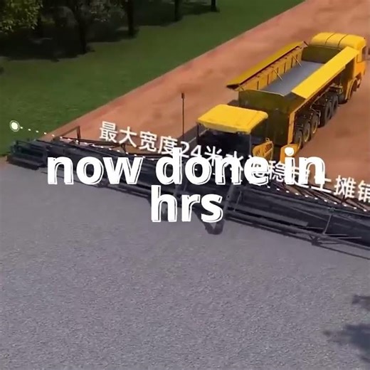This machine builds entire roads automatically. #ai #pythonessperspective #robotanimals
