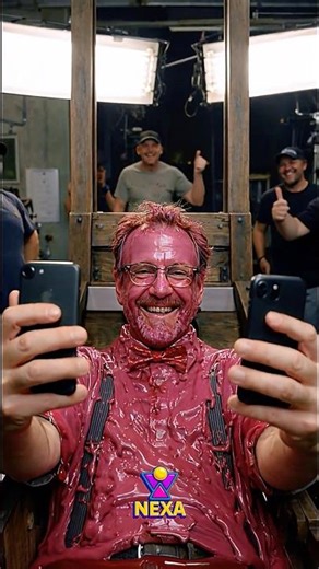 Testing If It’s Sharp While Taking a Horror Selfie 😅🎬 #funny #entertainment #artofhumor