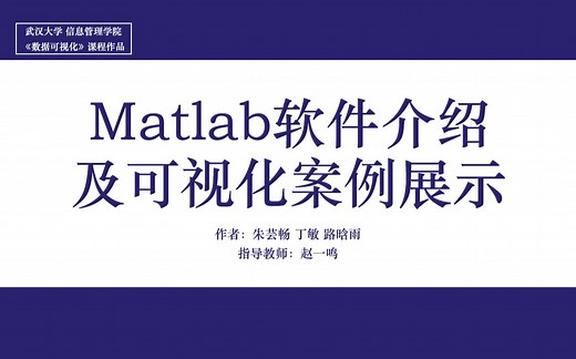 Matlab软件介绍及可视化案例展示