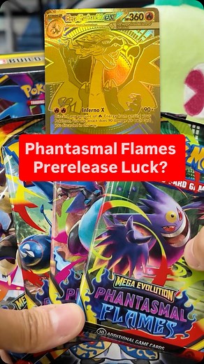 Testing my luck at a Pokémon Phantasmal Flames Prerelease event ✨ I’m opening 7 packs of the brand new set, let’s see how we do! At these Pokémon events, you get a Build & Battle kit with four booster packs inside to build your deck for the tournament, then after the event you get even more bonus packs just for playing! Let me know what Pokémon cards from Pokémon Phantasmal Flames you’re hunting for in the comments 😄 #pokemon #pokemoncommunity #pokemoncards #pokemontcg #charizard | Super Duper 