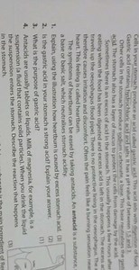 Cells in your stomach produce an acid called gastric acid. This... | Filo