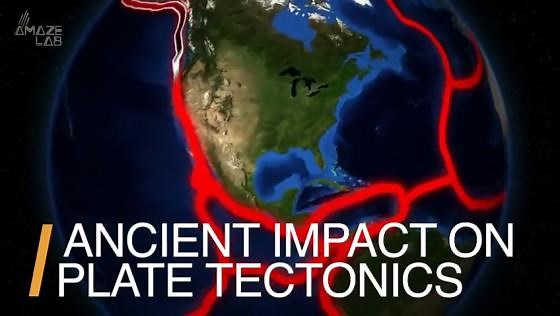 Did a cosmic collision jumpstart Earth's plate tectonics?