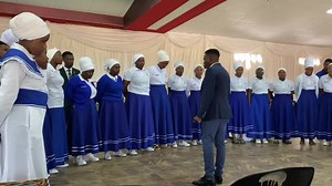 UAAC UNIVEN CHOIR performing at the graduation celebration #uaac⚪🔵 #univenstudents