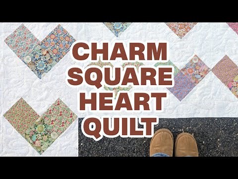Easy to sew heart quilt blocks - make a quilt with them!