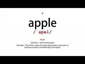 How to pronounce apple - Vocab Today