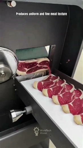 Meat Grinding Process Using Industrial Meat Grinder Machine in Factory