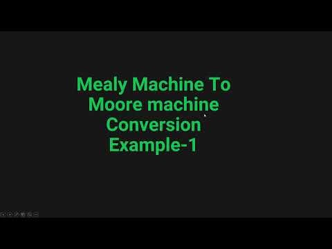 Mealy Machine to Moore Machine Conversion Example-1