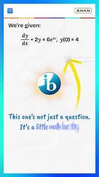 Solve dy/dx + 2y = 6e³ˣ | First Order Linear Differential Equation Explained Step-by-Step